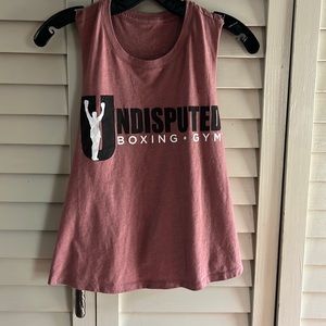 Soft pink work out tank